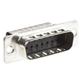 TE Connectivity AMPLIMITE HDP-20 15 Way Straight 2.74 mm Pitch Cable D-Sub Connector Male 167293-1