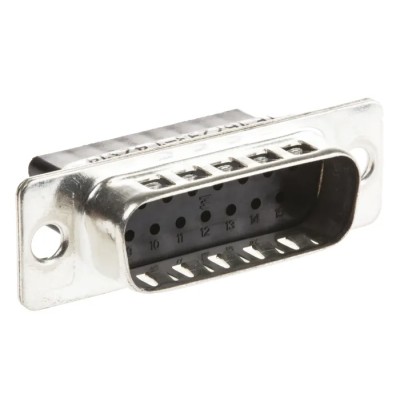 TE Connectivity AMPLIMITE HDP-20 15 Way Straight 2.74 mm Pitch Cable D-Sub Connector Male 167293-1