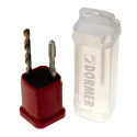Dormer Tap & Drill Set, M8 Thread Size, Metric Standard, Straight Flute Hand Tap, HSS Tin Coated L000E500M8NO2XA002