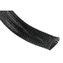 HellermannTyton Expandable Braided Polyethylene Terephthalate Black Cable Sleeve 10m Length 30mm 170-80250 HLB25-PET-BK