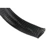 HellermannTyton Expandable Braided Polyethylene Terephthalate Black Cable Sleeve 10m Length 30mm 170-80250 HLB25-PET-BK