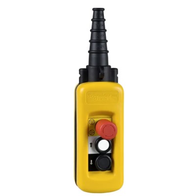 Schneider Electric DPDT Push Button Pendant Station Yellow Polypropylene XACA2713