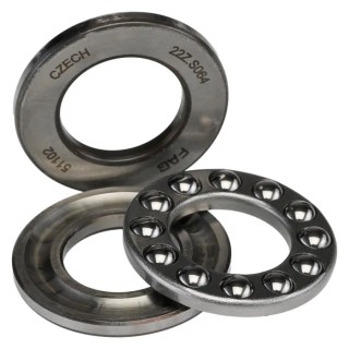 FAG 1 Row Thrust Ball Bearing 15 mm Inside Diameter, 28 mm Outside Diameter, 9 mm Race Width, Steel Cage & Balls 51102