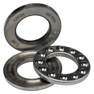 FAG 1 Row Thrust Ball Bearing 15 mm Inside Diameter, 28 mm Outside Diameter, 9 mm Race Width, Steel Cage & Balls 51102