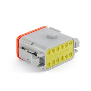Amphenol Industrial 06 Automotive Connector Male Grey Cable 12 Way Crimp Termination AT06-12SA-RD01