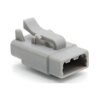 Amphenol Industrial Automotive Connector Male Grey Cable 3 Way Crimp Termination ATM06-3S