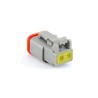 Amphenol Industrial 06 Automotive Connector Male Grey Cable 2 Way Crimp Termination AT06-2S-RD01