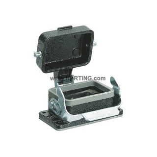 HARTING Heavy Duty Power Connector Housing Base Panel Bulkhead Mount Die Cast Aluminium IP65 09370060318