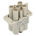 HARTING Heavy Duty Power Connector Insert 40A 690V 0912 Series Female 6 Contacts 09120062763