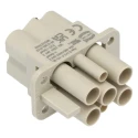 HARTING Heavy Duty Power Connector Insert 40A 690V 0912 Series Female 6 Contacts 09120062763