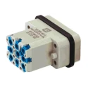 HARTING Heavy Duty Power Connector Insert 16A 600V 8 Contacts Male Cable Mount 09120082633