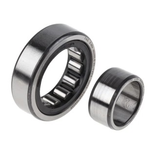 FAG 25 mm ID Roller Bearing, 52 mm OD, Race Width 15 mm, Open End Type NU205-E-XL-TVP2