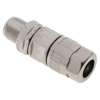 Harting Industrial Circular Connector 4 Contacts Cable M12 Plug Male IP65 IP67 Polymer Housing 21038811405