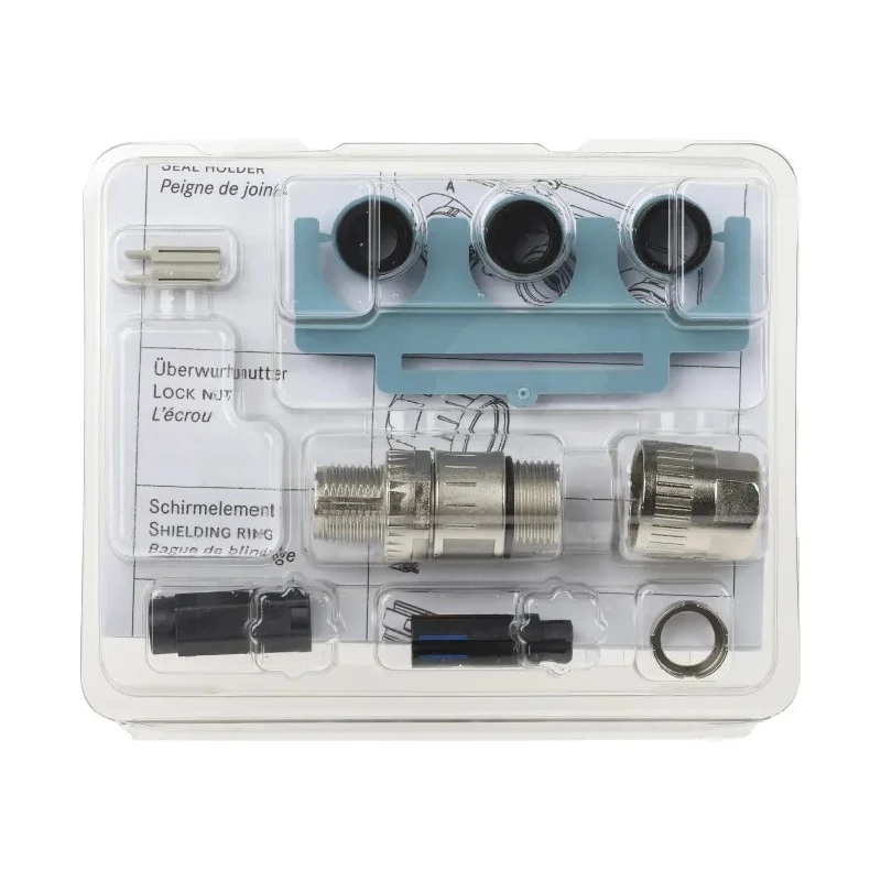 Harting Industrial Circular Connector 4 Contacts Cable M12 Plug Male IP65 IP67 Polymer Housing 21038811405