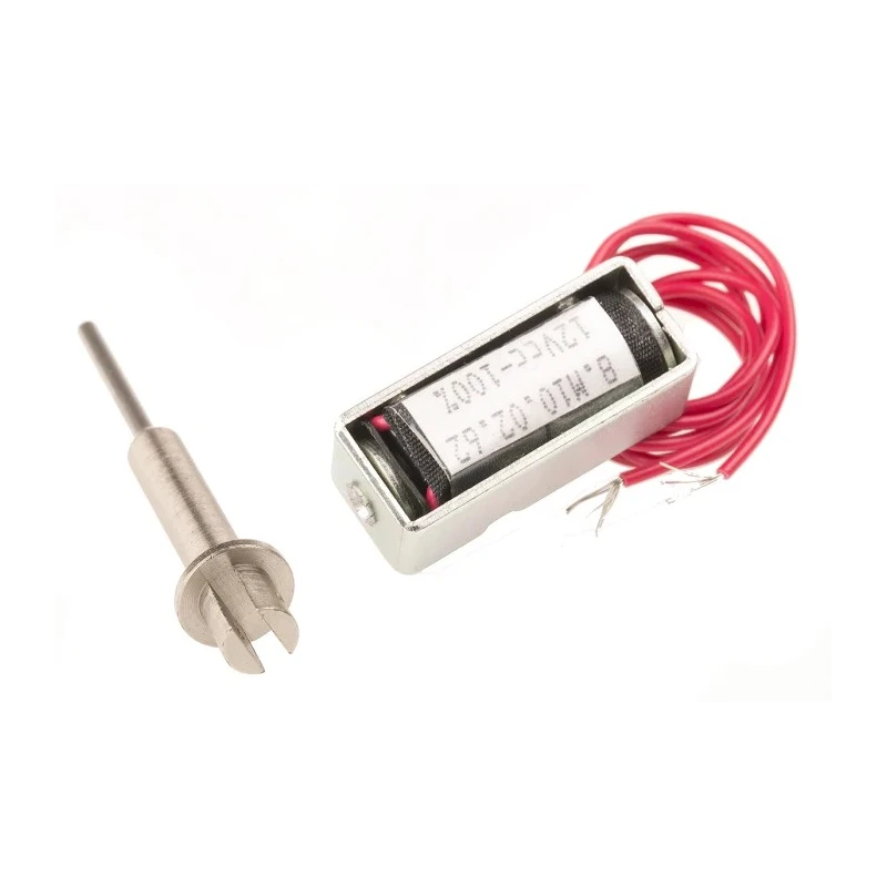 Mecalectro Linear Solenoid 12V 2W Continuous Duty 30mm Length 12.7mm Width 10mm Depth Model 8.M10 02 62 12 VCC 100%