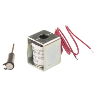 Mecalectro Push Action Linear Solenoid 24V, 27mm Length, 22mm Width, 20mm Depth 8.M11 AA 62 24 VCC 100%