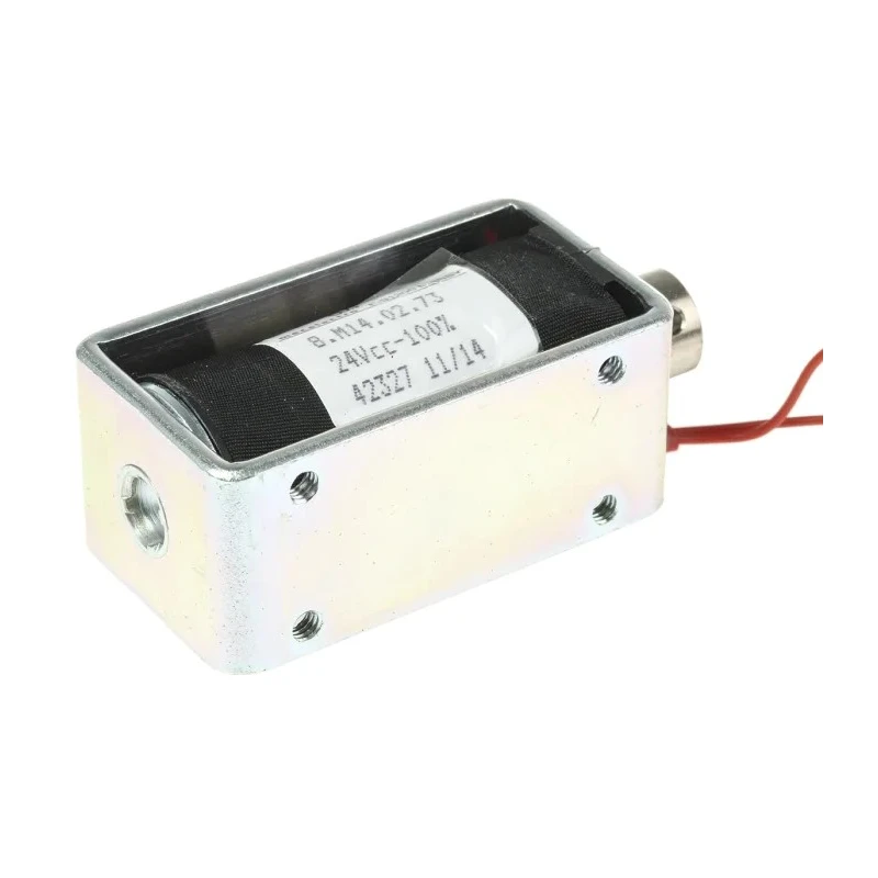Mecalectro Linear Solenoid, Pull Action, 24V Supply Voltage, 8N Magnetic Force, 57.7mm Length, 32mm 8.M14 02 73 24 VCC 100%