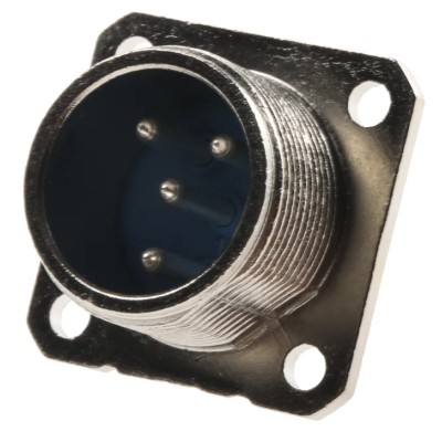 Jaeger Circular Connector 4 Contacts Panel Mount Standard Connector Male IP65 15A MIL-DTL-5015 0430 820 06