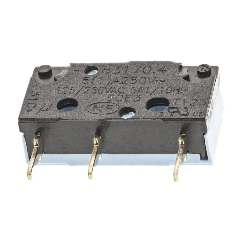 Crouzet Plunger Micro Switch with Solder Terminal, 5A, 250 V AC, SPDT, Subminiature 83170408