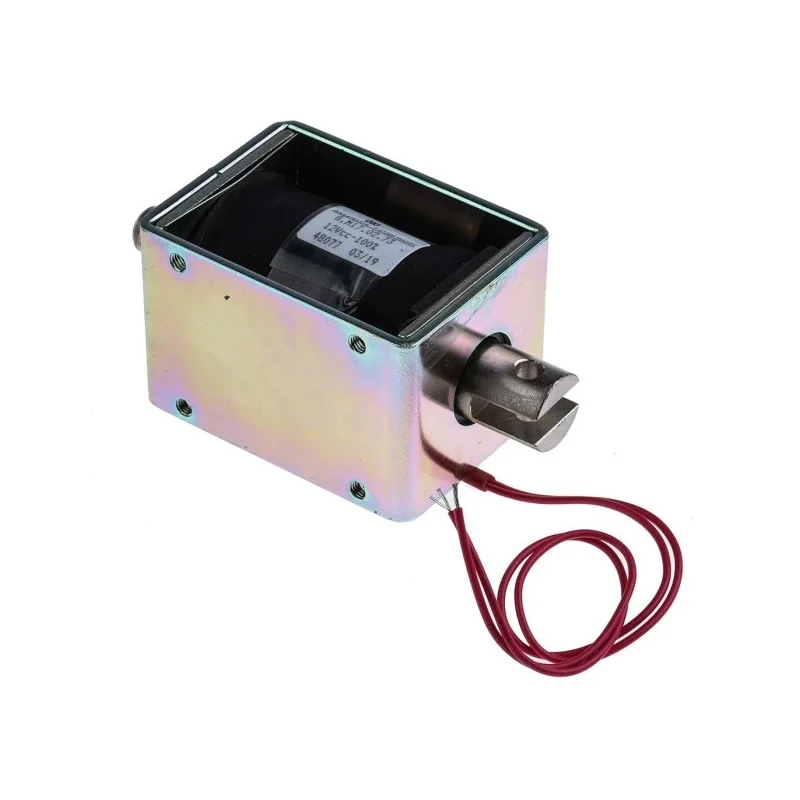 Mecalectro Pull Action Linear Solenoid 12V 78.5 mm Length 57.2 mm Width 50.8 mm Depth 24 mm Stroke 8.M17 02 73 12 VCC 100%