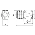 Jaeger Circular Connector 4 Contacts Cable Standard Connector Male IP50, IP54, Series 5326 540 06