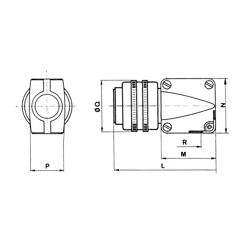 Jaeger Circular Connector 4 Contacts Cable Standard Connector Male IP50, IP54, Series 5326 540 06