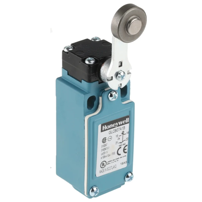 Honeywell Technologies GLC Series Roller Lever Limit Switch 1 NC/1 NO IP66 Die Cast Zinc Housing 240V AC 6A 