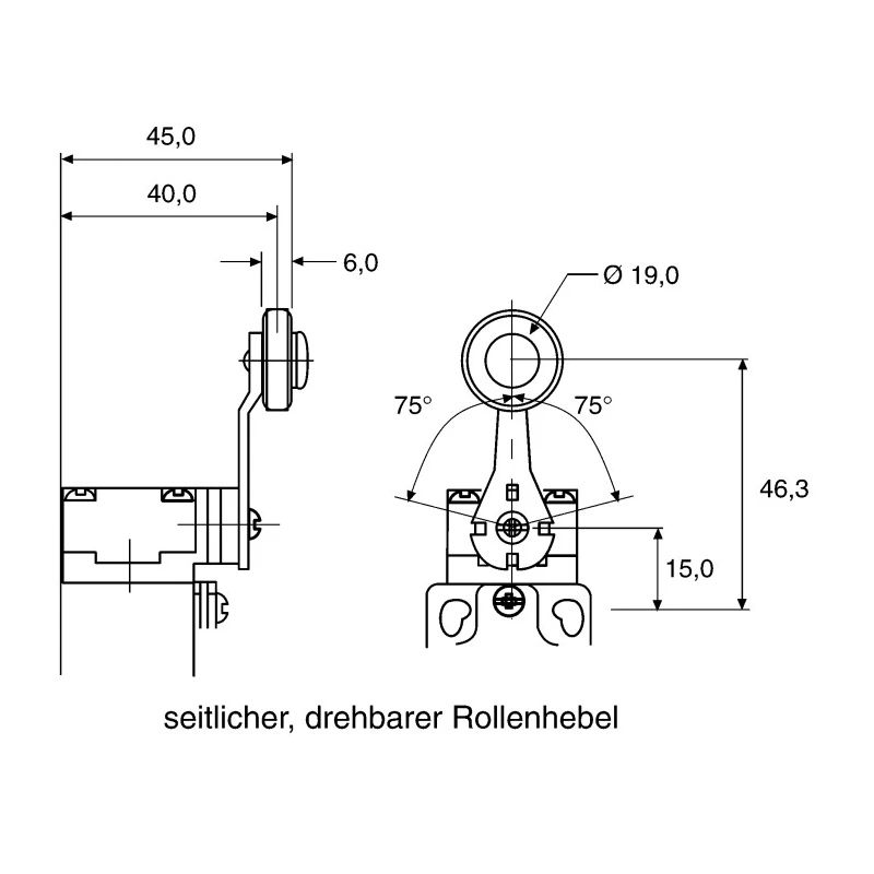 Honeywell Technologies GLC Series Roller Lever Limit Switch 1 NC/1 NO IP66 Die Cast Zinc Housing 240V AC 6A 