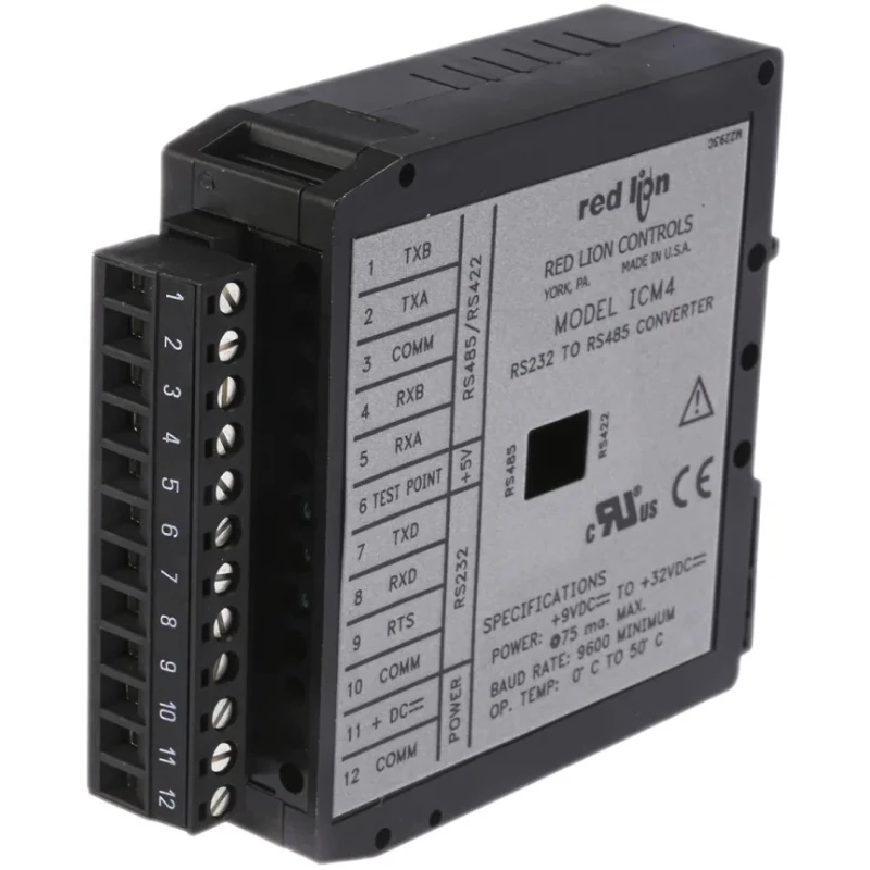 Red Lion MINI MCR-SL-2CP-I-I-SP Series Signal Conditioner RS232 Input RS422 RS485 Output 32V DC 9V DC Supply ICM40030