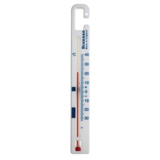 Brannan Glass Thermometer, 40 °C Max, Red Spirit Filling, ±1°C Accuracy, 22/491/2