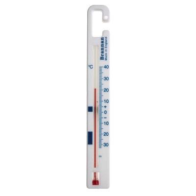 Brannan Glass Thermometer, 40 °C Max, Red Spirit Filling, ±1°C Accuracy, 22/491/2