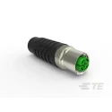 TE Connectivity Circular Connector, 8 Contacts, M12 Cable Socket Female, IP67, X-code Series 1-2315715-2