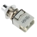 APEM 1200M Series Silver Plunger Momentary Push Button Switch SPST Panel Mount 12.2 mm Cutout 24V dc 250V ac 1213MC8