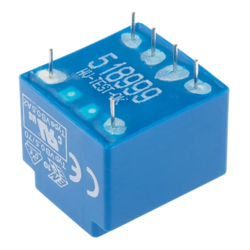 Block PCB Transformer 0.5VA 230 V ac Primary, 2 x 9 V ac Secondary, Pin Mount VB 0.5/2/9