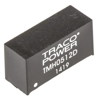 TRACOPOWER DC/DC Converter 12V -12V, 83mA Output, 5V DC Input, 1W Power, PCB Mount SIP 6-Pin TMH 0512D