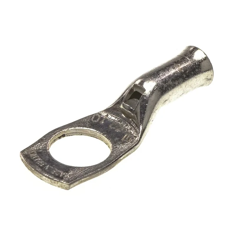 TE Connectivity XCT Uninsulated Ring Terminal, 10 mm Stud Size, 7 AWG Wire Size, Grey 710031-8