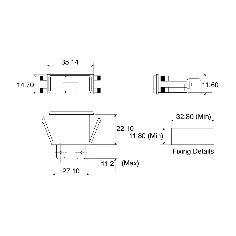 Bulgin 10A Panel Mount Fuse Holder, 1P-Pole for 5 x 20 mm Fuses, 250V AC FX0430/63
