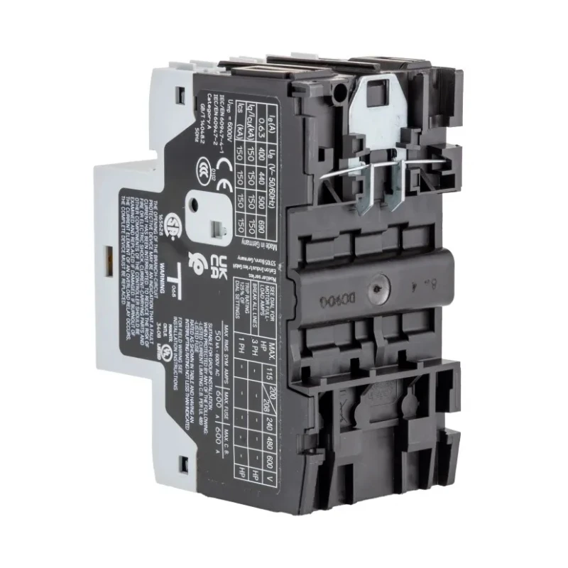 Eaton Motor Protection Circuit Breaker 400mA, 630 mA, 690V AC, Current Transformer Sensing, IP20/IP00, 3 088910 PKZM0-0,63-T