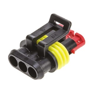 TE Connectivity AMP SUPERSEAL 1.5 Nylon Female 3 Way Automotive Electrical Connector Housing 282087-1