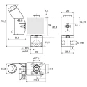 Burkert Brass Body 2-Port Normally Closed Solenoid Valve 24V DC, M5 Threaded Inlet 134084