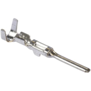 TE Connectivity MINI-MIC Series Male Crimp Terminal, 21 AWG Min Crimp, 20 AWG Max, Tin Plated Brass 183036-1