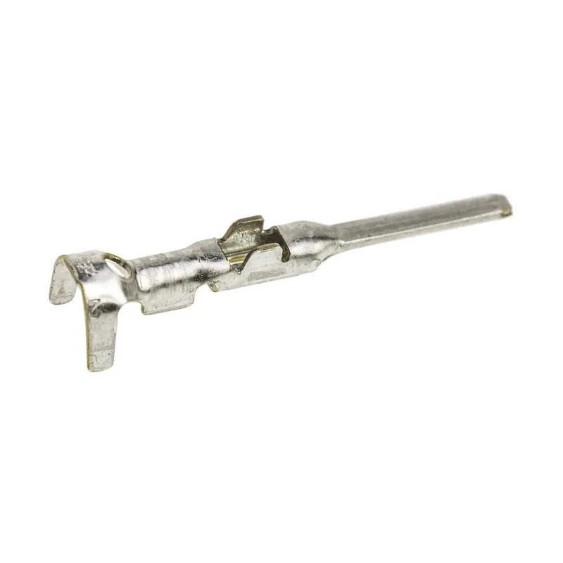 TE Connectivity MINI-MIC Series Male Crimp Terminal, 21 AWG Min Crimp, 20 AWG Max, Tin Plated Brass 183036-1