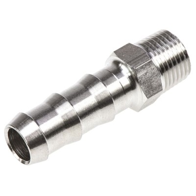 Legris Pneumatic Fitting Stainless Steel Pipe Fitting Straight Hexagon Adapter Male Threaded 1/8 in x Male 1823 07 10