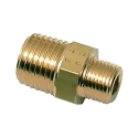 Legris Pneumatic Fitting Brass Pipe Fitting Straight Threaded Adapter Male 3/8 in to Male 1/8 in 0121 17 10