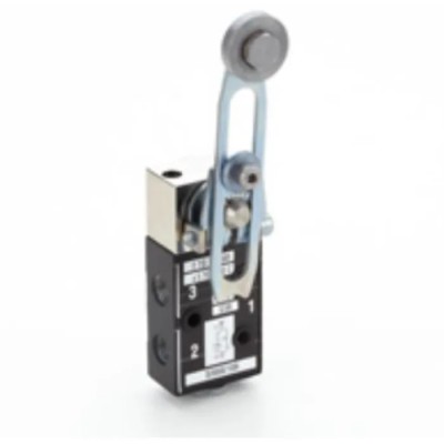 Norgren Pneumatic Manual Control Valve Roller Lever G 1/8 Thread Size 10 bar Max Pressure Die Cast Zinc Body S/666/108
