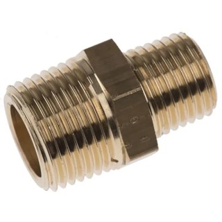 Legris Pneumatic Brass Pipe Fitting Straight Threaded Adapter Male 3/4 in to Male 1/4 in 0121 27 13