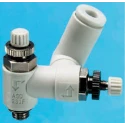 SMC ASD Series Flow Controller Flow Regulator with Inlet Male Threaded R and Outlet Male R, Operating ASD430F-02-06S