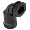 PMA Cable Conduit Fitting, 17 mm Nominal Size, PG16 Thread, Polyamide 6 Black, IP66 Rated BVBD-P167GT