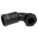 PMA Cable Conduit Fitting, 17 mm Nominal Size, PG16 Thread, Polyamide 6 Black, IP66 Rated BVBD-P167GT