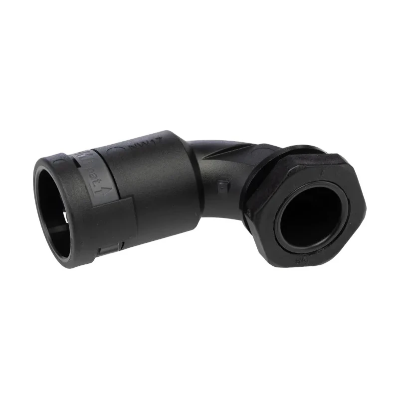 PMA Cable Conduit Fitting, 17 mm Nominal Size, PG16 Thread, Polyamide 6 Black, IP66 Rated BVBD-P167GT